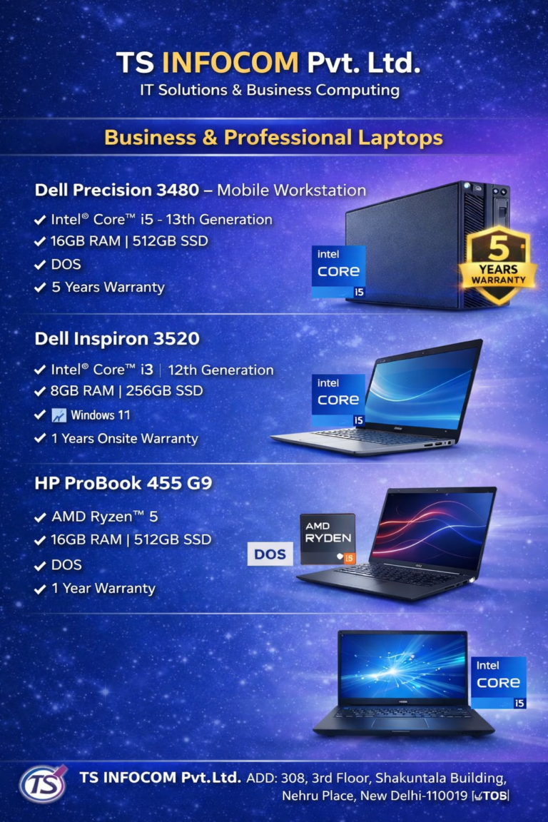 Professional IT laptop solutions display